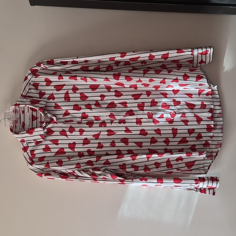 JW Anderson Striped Heart Button Down Shirt - Picture 3 of 7